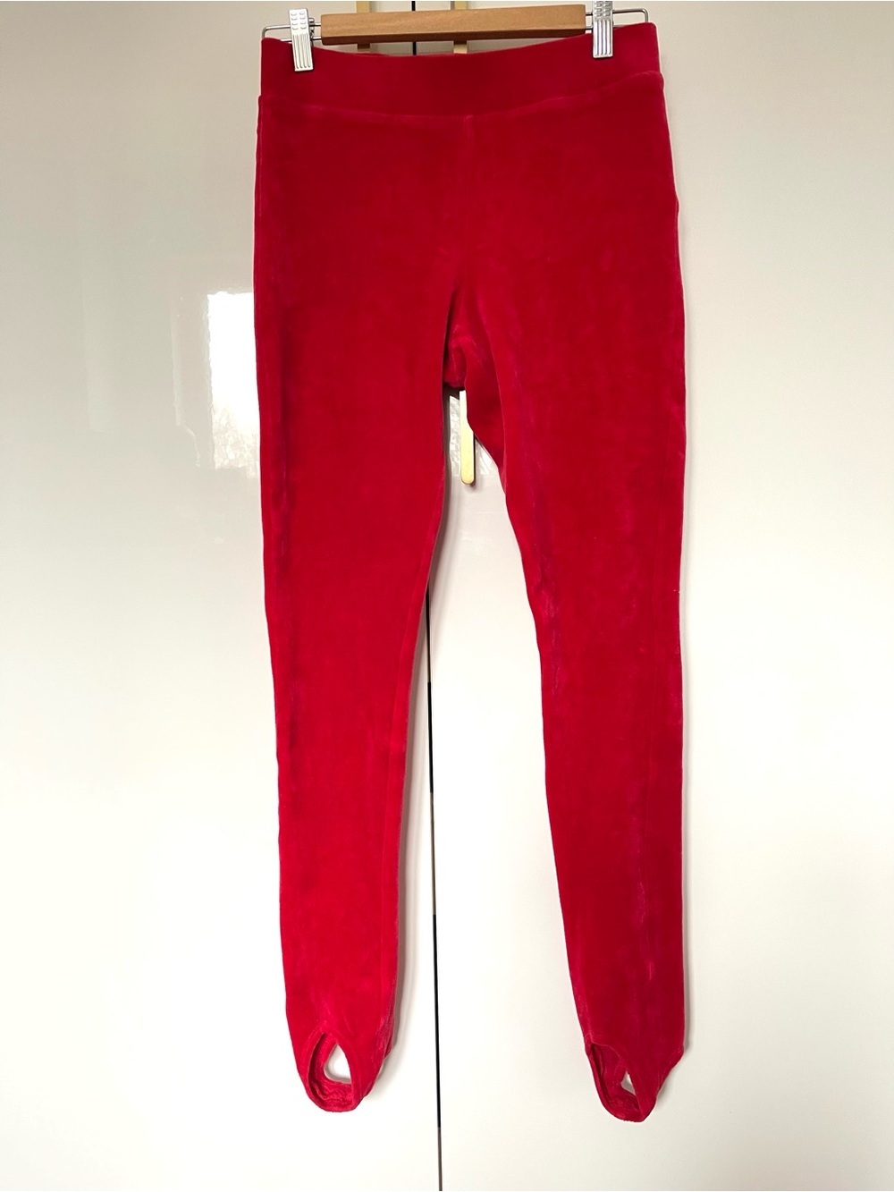 Juicy Couture black label red velvet leggings small